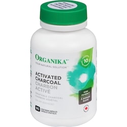 Organika Org Charbon Actif Capsules 90 ea, 0,30 $/1ch