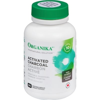 Organika Org Charbon Actif Capsules 90 ea, 0,29 $/1ch