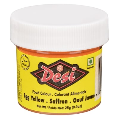 Desi Food Colour Egg Yellow 25 g, $7.96/100g