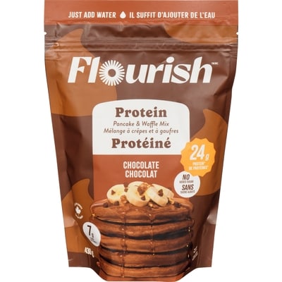 Flourish Protein Pancake & Waffle Mix Chocolate 430 g, $2.32/100g