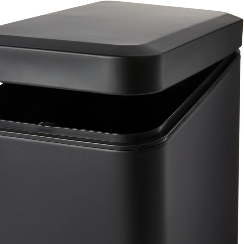 10L Stainless Steel Slim Step Bin Black
