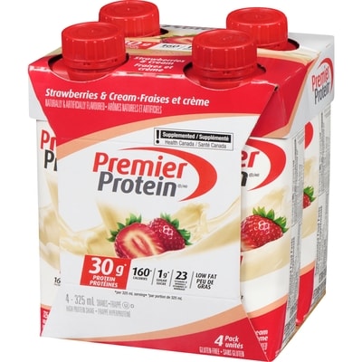 Boisson Fouettée Source De Protéines Fraises Et Crème