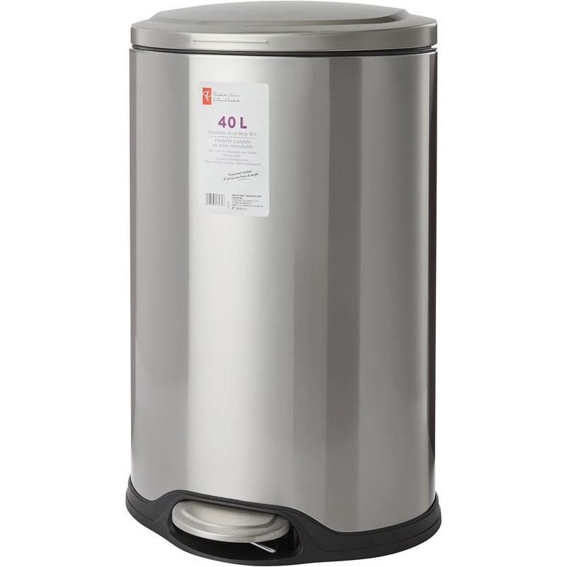 40L Stainless Steel Step Bin