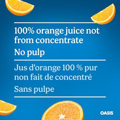Jus d’orange sans pulpe non fait de concentré