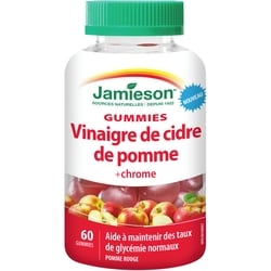 Jamieson Gummies de Vinaigre de Cidre de Pomme + Chrome 60 ea, 0,17 $/1ch