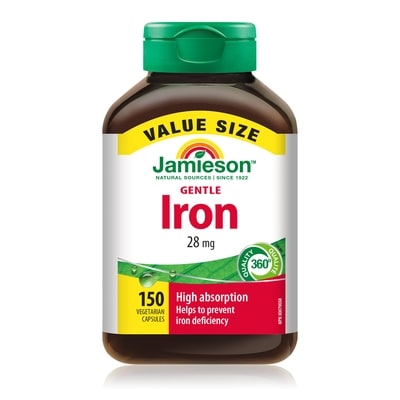 Jamieson Gentle Iron Capsules 150 ea, $0.18/1ea