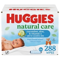 Baby Wipes, Natural Care Refreshing, SCENTED, 6 Flip Top Packs, 288 Wipes
