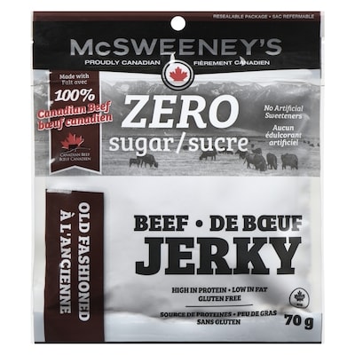 McSweeneys Beef Jerky Zero Sugar Old Fashioned 70 g, $11.41/100g