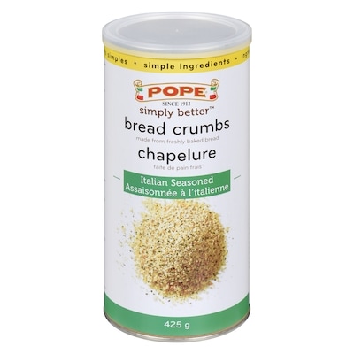 Pope Bread Crumbs Italian Seasoned 425 g, $1.06/100g