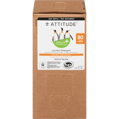 Attitude ATTI LESSIVE LIQ ZESTE AGRUMES 2 l, 0,75 $/100ml
