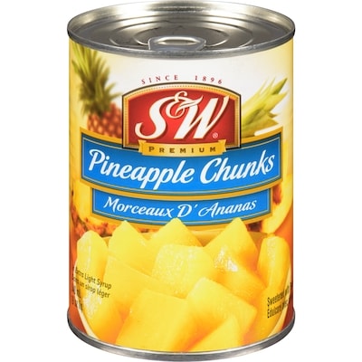 S&W Pineapple Chunks In Extra Light Syrup 540 ml, $0.61/100ml