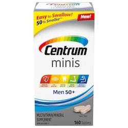 Centrum Minis Men 50+ Multivitamin And Multimineral Supplement, Mini Tablets, 160 Count 160 ea, $0.12/1ea
