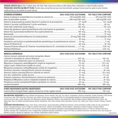 Minis Men 50+ Multivitamin And Multimineral Supplement, Mini Tablets, 160 Count