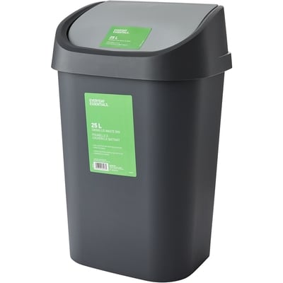 Everyday Essentials 25L Swing Lid Waste Bin 1 ea, $15.00/1ea