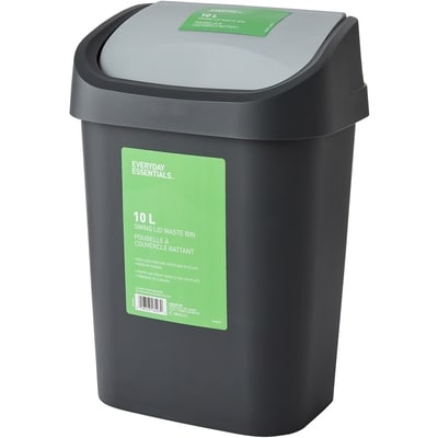 Everyday Essentials 10L Swing Lid Waste Bin 1 ea, $10.00/1ea