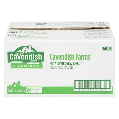 CAVENDISH FARMS Traditional Frozen Fried Potato Wedges, 10-Cut 13.6 kg, $0.41/100g