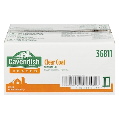 CAVENDISH FARMS Clear Coat Frozen Fried Sweet Potatoes Coated Slim Steak Cut 6.8 kg 6.8 kg, $0.76/100g