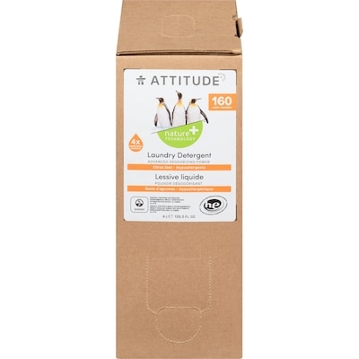 Attitude ATTI DETERG LESSIV ZESTE AGRUM 4 l, 0,65 $/100ml