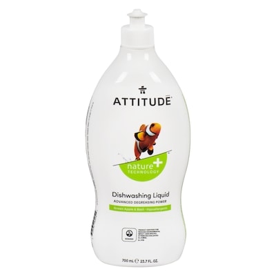 Attitude Dishwashing Liquid Green Apple & Basil 700 ml, $0.71/100ml
