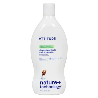 Attitude Liquide Vaisselle Pomme Verte Et Basilic 700 ml, 0,71 $/100ml