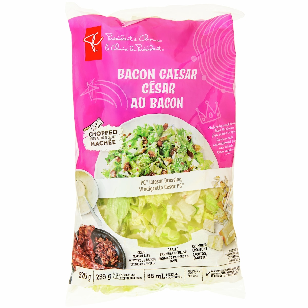 President's Choice Bacon Caesar Chopped Salad Kit