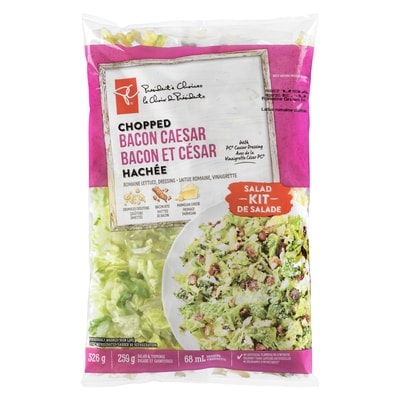 President's Choice Bacon Caesar Chop Salad Kit 326 g, $1.99/100g