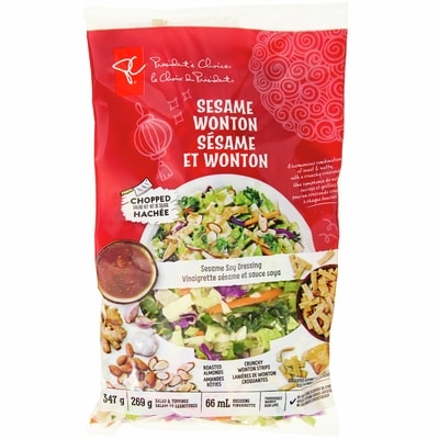 le Choix du Président Kit de salade hachée sésame wonton 347 g, 2,02 $/100g