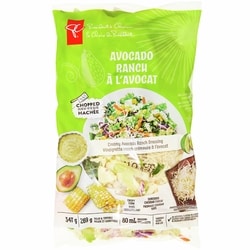 President's Choice Avocado Ranch Chopped Salad Kit 347 g, $2.01/100g
