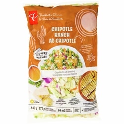 President's Choice Chipotle Ranch Chopped Salad Kit 340 g, $2.06/100g