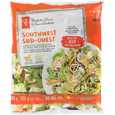 President's Choice Southwest Salad Kit 369 g, $1.76/100g