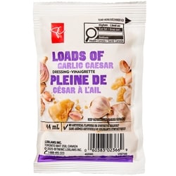 le Choix du Président Sachet de vinaigrette Pleine De césar à l’ail 44 ml, 1,11 $/100ml