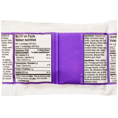 Sachet de vinaigrette Pleine De césar à l’ail