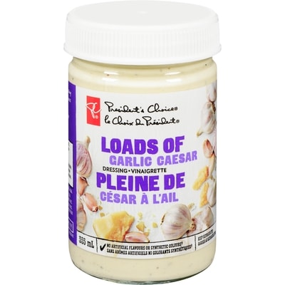 le Choix du Président Vinaigrette Pleine de César à l'ail 355 ml, 1,55 $/100ml