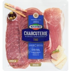 Mastro San daniele charcuterie trio format économique - Salami de Gênes, salami avec prosciutto et prosciutto 250 g, 6,20 $/100g