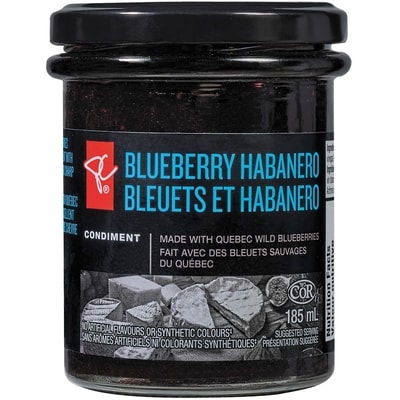 PC Collection noire de Condiment bleuets et habanero 185 ml, 2,70 $/100ml