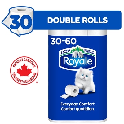 Royale Original Toilet Paper, 30 Equal 60 Rolls, 242 Bathroom Tissues per roll 242 ea, $0.07/1ea