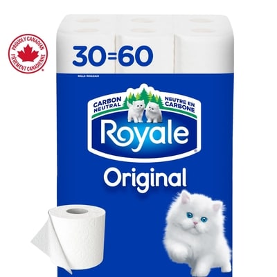 Royale Original Toilet Paper, 30 Equal 60 Rolls, 242 Bathroom Tissues per roll 242 ea, $0.07/1ea