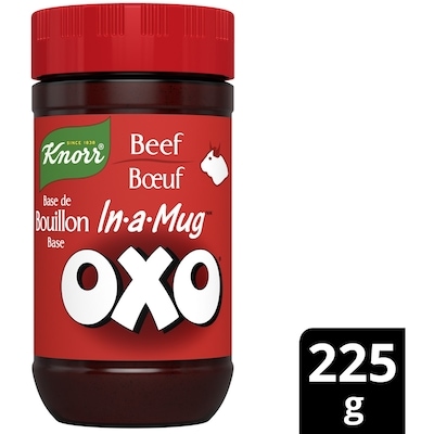 Oxo Bouillon In-a-Mug Beef adds great flavour to your cooking 225 g, $2.00/100g