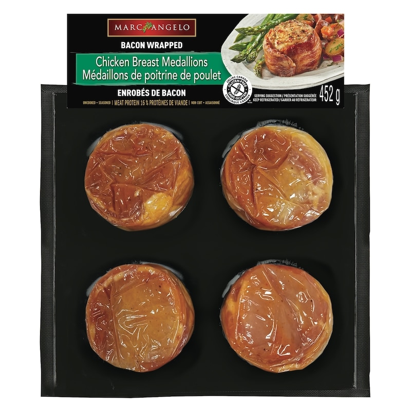 Chicken Breast Medallions Bacon Wrapped