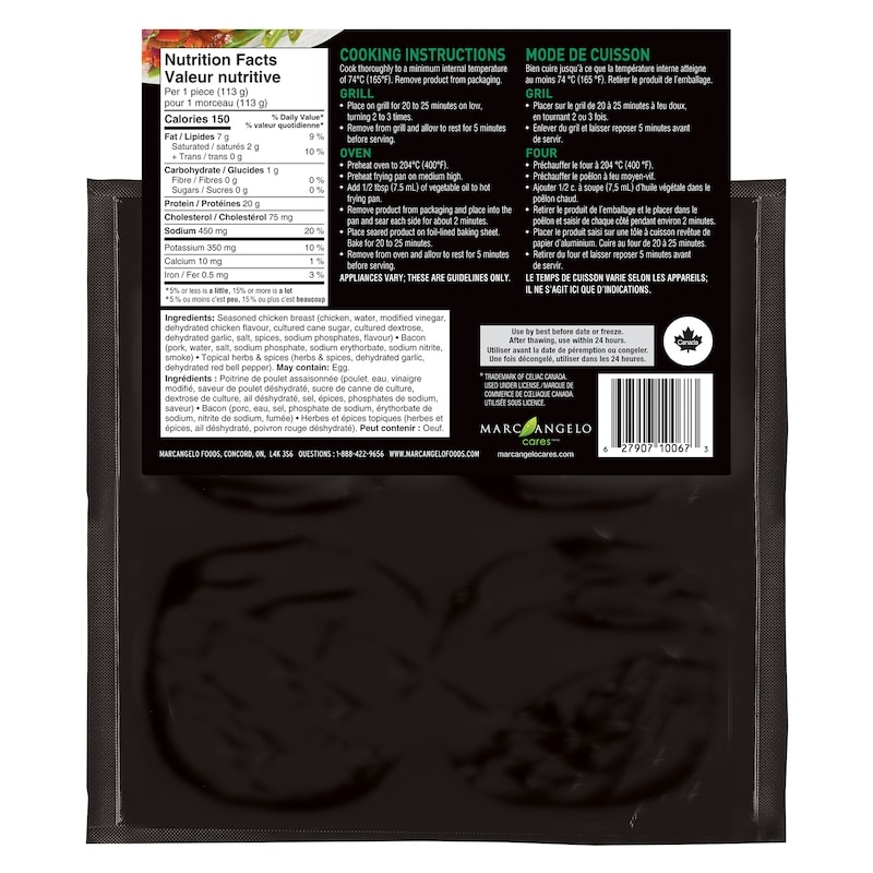 Chicken Breast Medallions Bacon Wrapped