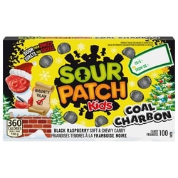 SOUR PATCH KIDS COAL BLACK RASPBERRY CHRISTMAS CANDY