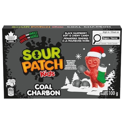 Maynards Sour Patch Kids Coal Black Raspberry Christmas Candy 100 g, $2.99/100g