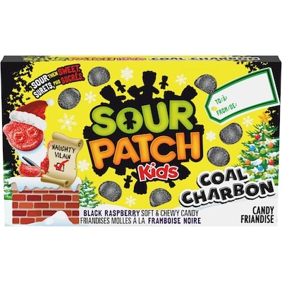 Maynards Sour Patch Kids, Coal, Black Raspberry Flavoured Candy, Stocking Stuffer 100 g, $2.49/100g