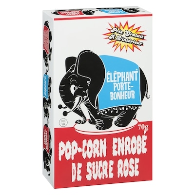 Pop-corn enrobé de sucre rose