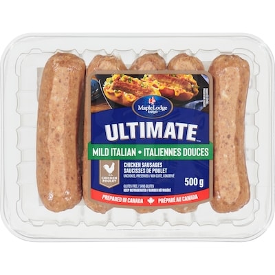 Maple Lodge Farms MAPLE LODGE ULT SAUCISS DOUCES 500 g, 1,60 $/100g