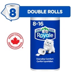 Royale Everyday Comfort Toilet Paper, 8 Equal 16 Rolls, 242 Bathroom Tissues per roll 242 ea, $0.02/1ea