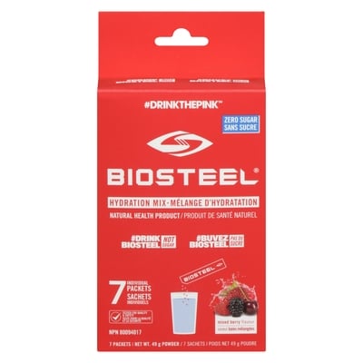 Biosteel Hydration Mix Powder Mixed Berry Flavour 7x49.0 g, $3.20/100g