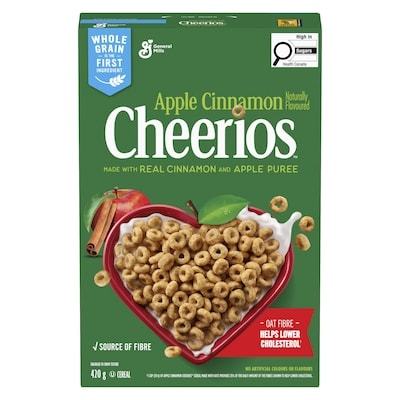 Apple Cinnamon Cheerios Breakfast Cereal, Whole Grains