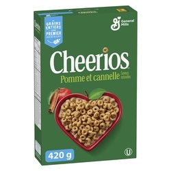 General Mills Cheerios Pommes et Cannelle, Céréales à Base de Grains Entiers 420 g, 0,71 $/100g