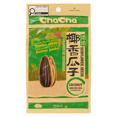 Cha Cha Sunflower Seeds Coconut Flavour 260 g, $0.88/100g